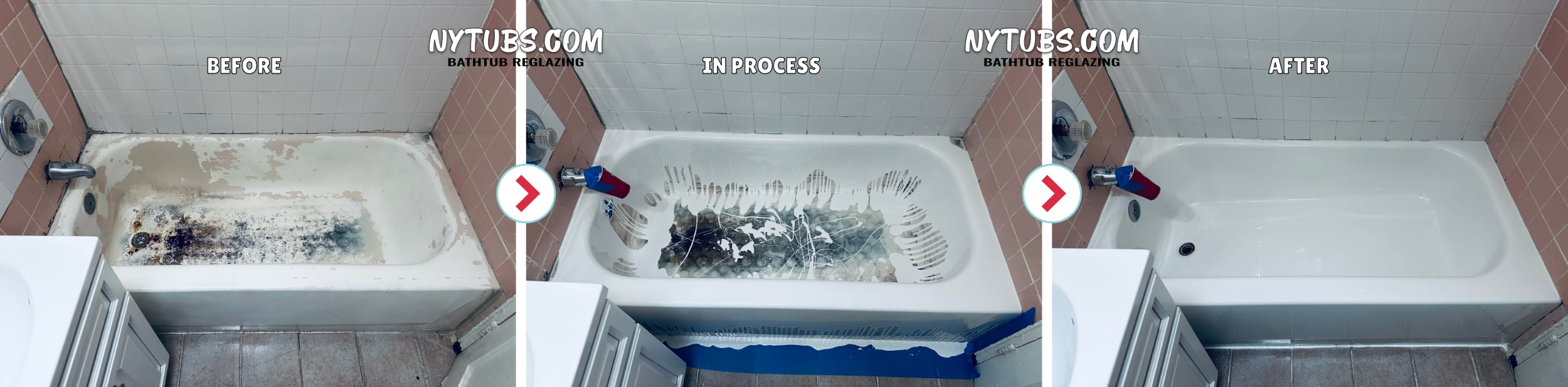 Bathtub Resurfacing Before and After