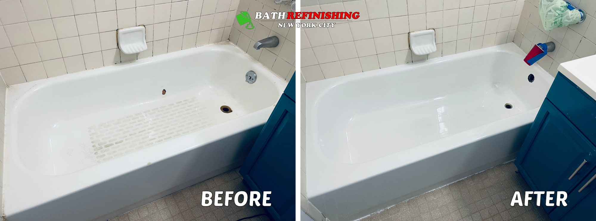 Cast Iron Tub Refinishing Bathtub Reglazing in NYC