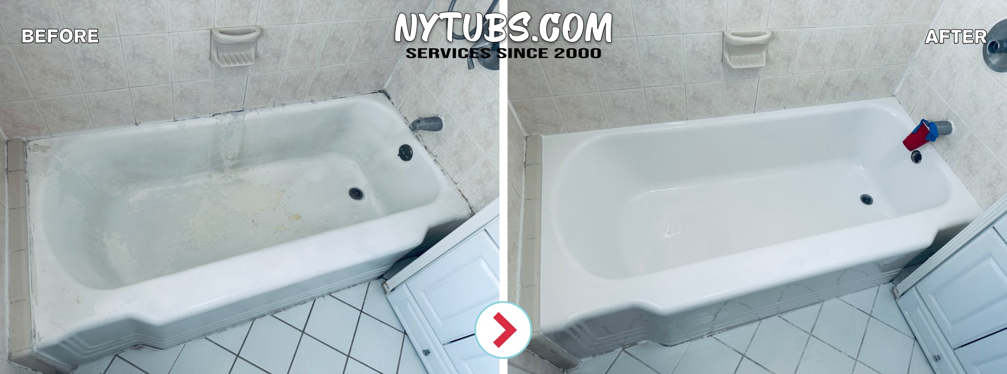 Ceramic Tub Reglazing (Refinishing) - Repair Cost From $259