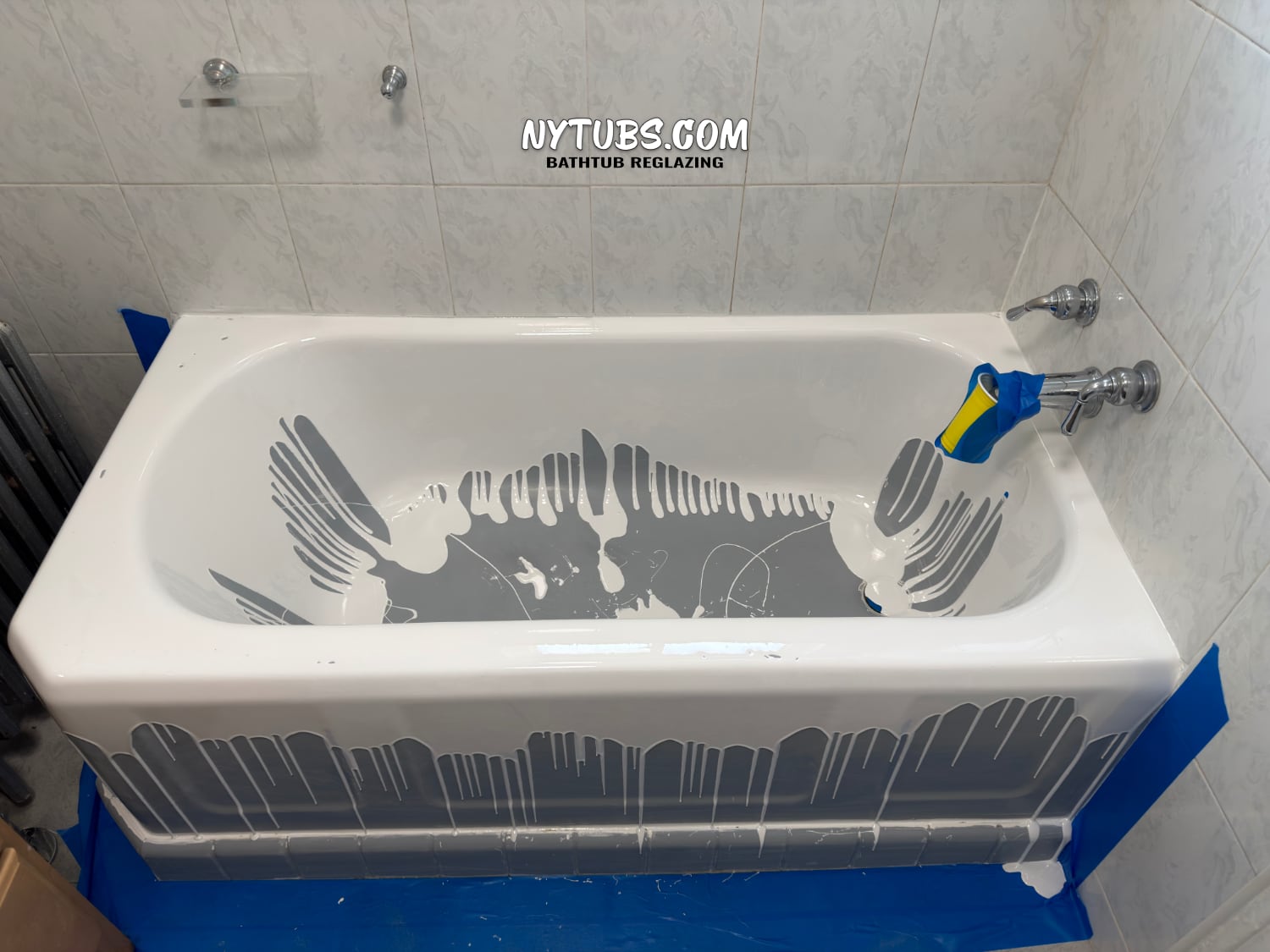 Bathtub refinishing in a Queens co-op